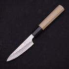 Petty Silver Steel #3 Nashiji Buffalo Magnolia Handle 80mm-[Musashi]-[Japanese-Kitchen-Knives]