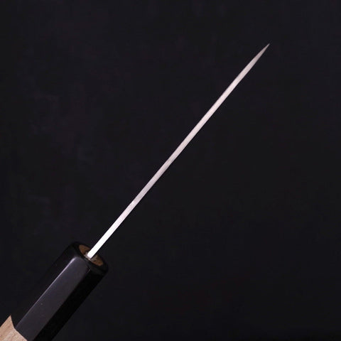 Petty Silver Steel #3 Nashiji Buffalo Magnolia Handle 80mm-[Musashi]-[Japanese-Kitchen-Knives]