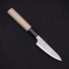 Petty Silver Steel #3 Nashiji Buffalo Magnolia Handle 80mm-[Musashi]-[Japanese-Kitchen-Knives]