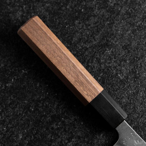 Petty Silver Steel #3 Nashiji Buffalo Walnut Handle 150mm (5.9”)-[Musashi]-[Japanese-Kitchen-Knives]
