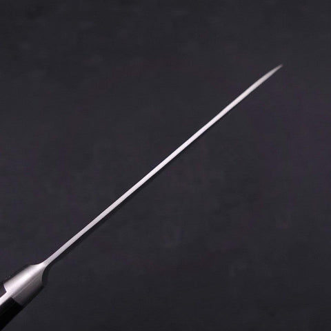 Petty Silver Steel #3 Nashiji Western Black Handle 135mm-[Musashi]-[Japanese-Kitchen-Knives]