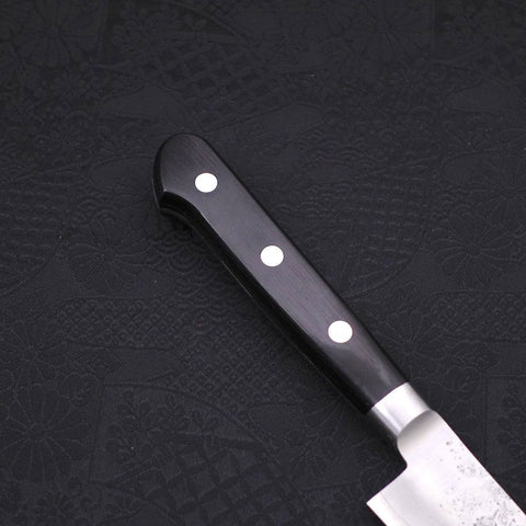 Petty Silver Steel #3 Nashiji Western Black Handle 135mm-[Musashi]-[Japanese-Kitchen-Knives]