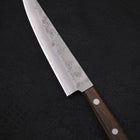 Petty Silver Steel #3 Nashiji Western Brown Handle 135mm-[Musashi]-[Japanese-Kitchen-Knives]