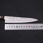 Petty Silver Steel #3 Nashiji Western Brown Handle 135mm-[Musashi]-[Japanese-Kitchen-Knives]