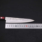 Petty Silver Steel #3 Nashiji Western Red Handle 135mm (5.3”)-[Musashi]-[Japanese-Kitchen-Knives]