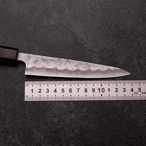 Petty Silver Steel #3 Nashiji Zelkova Handle 135mm (5.3”)-[Musashi]-[Japanese-Kitchen-Knives]