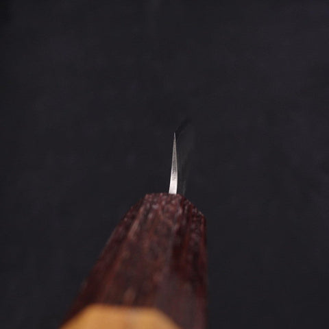 Petty Silver Steel #3 Nashiji Zelkova Handle 80mm-[Musashi]-[Japanese-Kitchen-Knives]