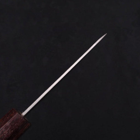 Petty Silver Steel #3 Nashiji Zelkova Handle 80mm-[Musashi]-[Japanese-Kitchen-Knives]
