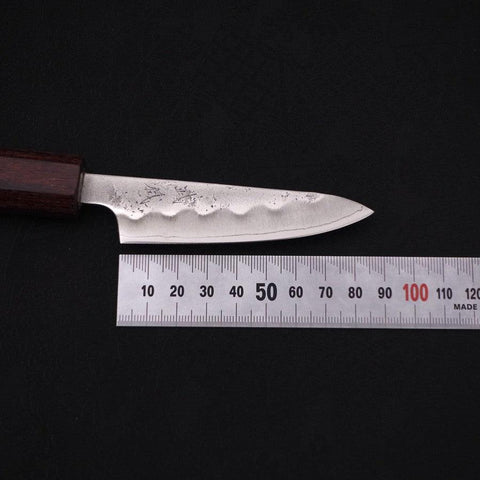 Petty Silver Steel #3 Nashiji Zelkova Handle 80mm-[Musashi]-[Japanese-Kitchen-Knives]