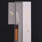 Petty Silver Steel #3 Nashiji Zelkova Handle 80mm-[Musashi]-[Japanese-Kitchen-Knives]