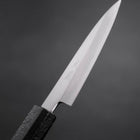 Petty Silver Steel #3 Polished Black Ishime Urushi Handle 110mm-[Musashi]-[Japanese-Kitchen-Knives]
