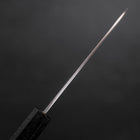 Petty Silver Steel #3 Polished Black Ishime Urushi Handle 110mm-[Musashi]-[Japanese-Kitchen-Knives]