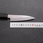 Petty Silver Steel #3 Polished Black Ishime Urushi Handle 110mm-[Musashi]-[Japanese-Kitchen-Knives]
