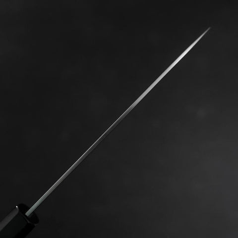Petty Silver Steel #3 Polished Buffalo Ebony Handle 110mm-[Musashi]-[Japanese-Kitchen-Knives]
