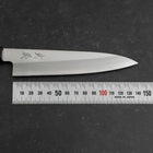 Petty Silver Steel #3 Polished Buffalo Ebony Handle 140mm-[Musashi]-[Japanese-Kitchen-Knives]