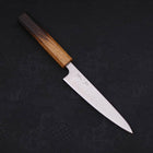 Petty Silver Steel #3 Polished Yaki Urushi Handle 135mm-[Musashi]-[Japanese-Kitchen-Knives]