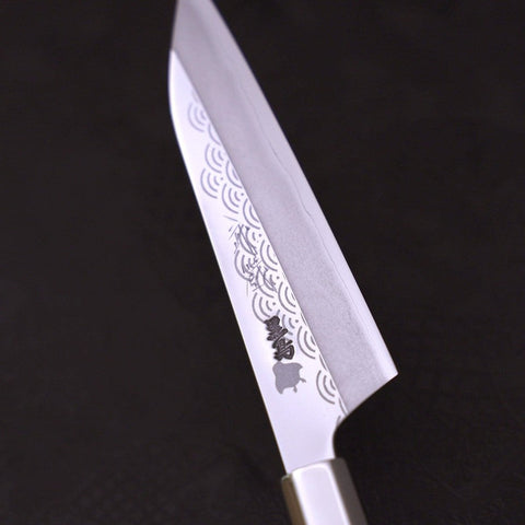 Petty Silver Steel #3 Walnut Hamachidori Handle 135mm-[Musashi]-[Japanese-Kitchen-Knives]