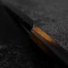 Petty Stainless Clad AUS-8 Kurouchi Tsuchime Yaki Urushi Handle 155mm-[Musashi]-[Japanese-Kitchen-Knives]