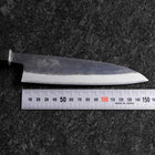 Petty Stainless Clad Blue Steel #2 Kurouchi Green Urushi Handle 150mm-[Musashi]-[Japanese-Kitchen-Knives]
