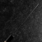Petty Stainless Clad Blue Super Kurouchi Tsuchime Buffalo Magnolia Handle 150mm (5.9”)-[Musashi]-[Japanese-Kitchen-Knives]