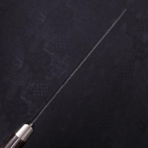 Petty Stainless Clad Blue Super Kurouchi Tsuchime Western Handle 150mm-[Musashi]-[Japanese-Kitchen-Knives]