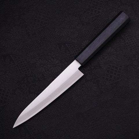 Petty Stainless Clad Blue Super Polished Dark Blue Handle 145mm-[Musashi]-[Japanese-Kitchen-Knives]