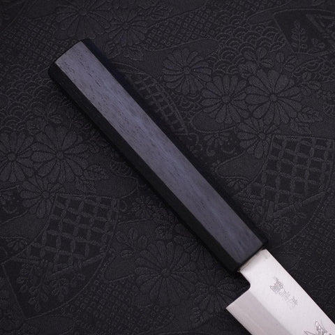 Petty Stainless Clad Blue Super Polished Dark Blue Handle 145mm-[Musashi]-[Japanese-Kitchen-Knives]