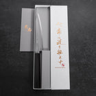 Petty Stainless Clad Blue Super Polished Ebony Handle 145mm-[Musashi]-[Japanese-Kitchen-Knives]