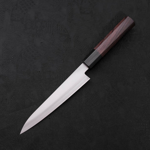 Petty Stainless Clad Blue Super Polished Shitan Handle 150mm-[Musashi]-[Japanese-Kitchen-Knives]