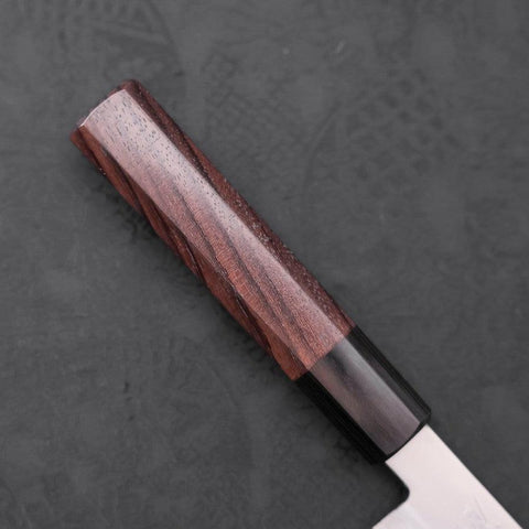 Petty Stainless Clad Blue Super Polished Shitan Handle 150mm-[Musashi]-[Japanese-Kitchen-Knives]