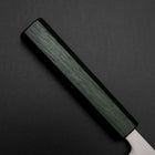 Petty Stainless Clad White Steel #1 Polished Green Urushi Handle 150mm (5.9”)-[Musashi]-[Japanese-Kitchen-Knives]