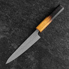 Petty Sweden Steel Nashiji Damascus Yaki Urushi Handle 140mm (5.3”)-[Musashi]-[Japanese-Kitchen-Knives]