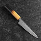 Petty Sweden Steel Nashiji Damascus Yaki Urushi Handle 140mm (5.3”)-[Musashi]-[Japanese-Kitchen-Knives]