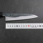 Petty V-Toku 2 Kurouchi Damascus Buffalo Ebony Handle 145mm-[Musashi]-[Japanese-Kitchen-Knives]