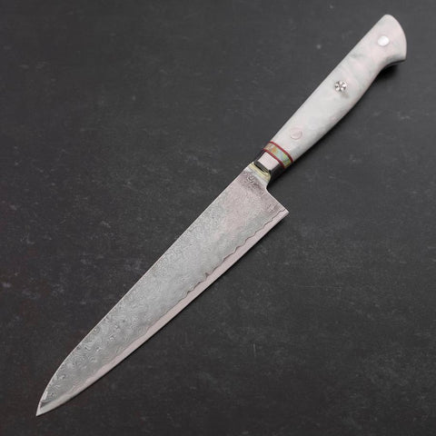 Petty VG-10 Damascus Artificial Stone Rainbow Handle 150mm-[Musashi]-[Japanese-Kitchen-Knives]