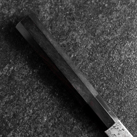 Petty VG-10 Damascus Buffalo Ebony Handle 105mm (4.1”)-[Musashi]-[Japanese-Kitchen-Knives]