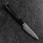 Petty VG-10 Damascus Buffalo Ebony Handle 105mm (4.1”)-[Musashi]-[Japanese-Kitchen-Knives]
