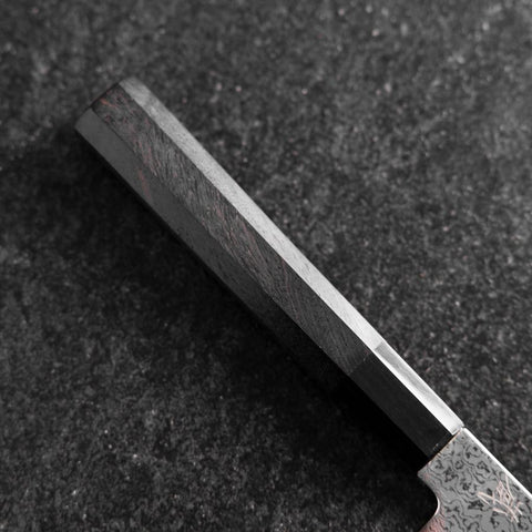 Petty VG-10 Damascus Buffalo Ebony Handle 150mm-[Musashi]-[Japanese-Kitchen-Knives]