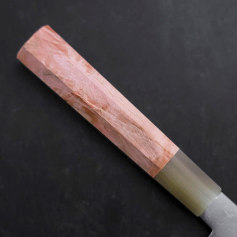 Petty VG-10 Damascus Buffalo Light Pink Maple Handle 150mm-[Musashi]-[Japanese-Kitchen-Knives]