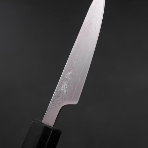 Petty VG-10 Damascus Dark Blue Urushi Handle 85mm-[Musashi]-[Japanese-Kitchen-Knives]