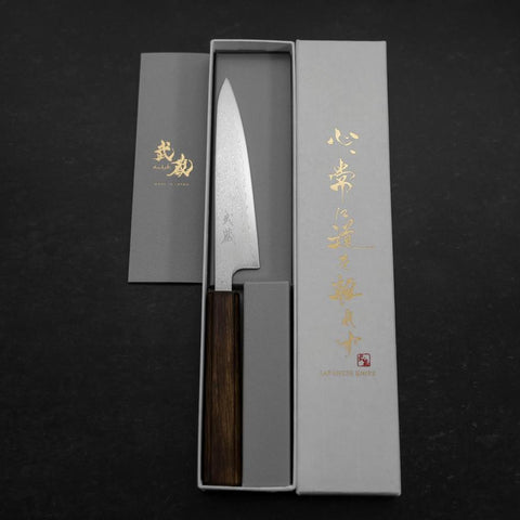 Petty VG-10 Damascus Sumi Urushi Handle 140mm-[Musashi]-[Japanese-Kitchen-Knives]