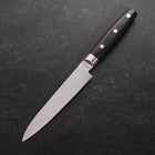 Petty VG-10 Damascus Western Black Round Handle 135mm-[Musashi]-[Japanese-Kitchen-Knives]