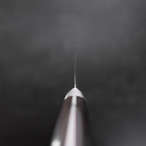 Petty VG-10 Damascus Western Black Round Handle 135mm-[Musashi]-[Japanese-Kitchen-Knives]