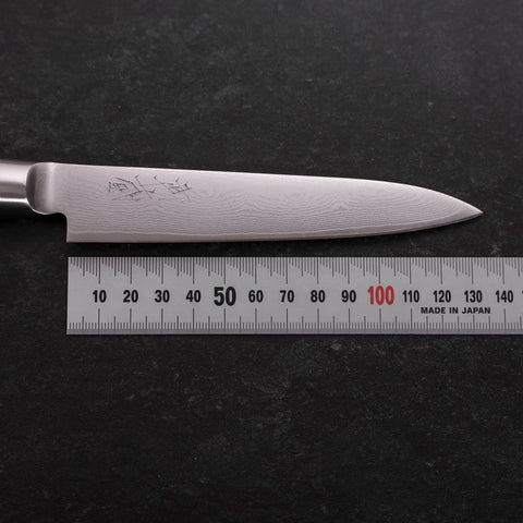 Petty VG-10 Damascus Western Black Round Handle 135mm-[Musashi]-[Japanese-Kitchen-Knives]