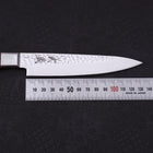 Petty VG-10 Mirror Tsuchime Damascus Mahogany Handle 135mm (5.3”)-[Musashi]-[Japanese-Kitchen-Knives]