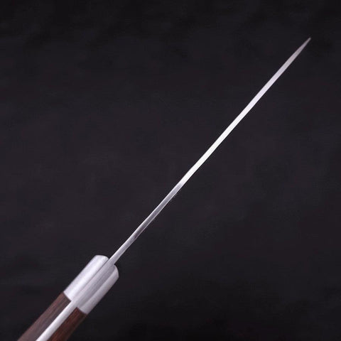 Petty VG-10 Mirror Tsuchime Damascus Mahogany Handle 135mm-[Musashi]-[Japanese-Kitchen-Knives]