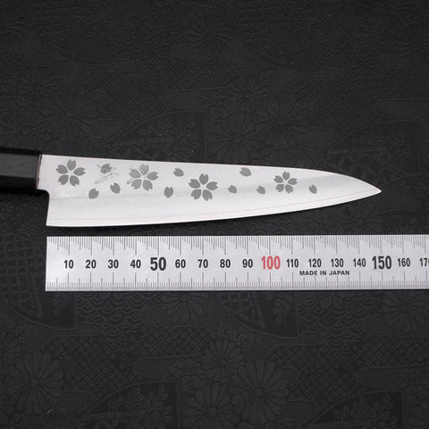 Petty VG-10 Polished Sakura Ebony Handle 150mm-[Musashi]-[Japanese-Kitchen-Knives]