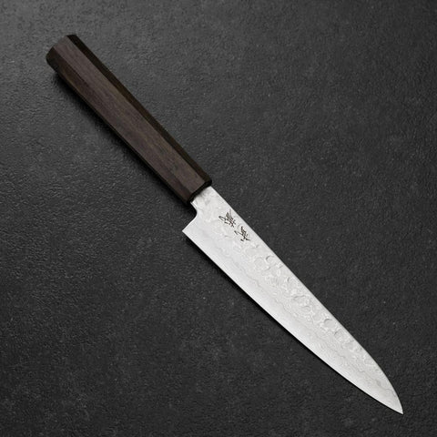 Petty VG-10 Tsuchime Damascus Ashwood Handle 150mm-[Musashi]-[Japanese-Kitchen-Knives]