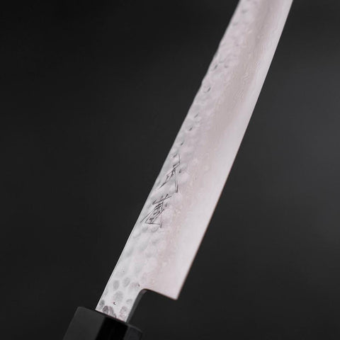 Petty VG-10 Tsuchime Damascus Shitan Handle 150mm-[Musashi]-[Japanese-Kitchen-Knives]