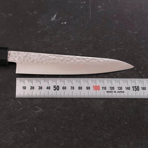 Petty VG-10 Tsuchime Damascus Shitan Handle 150mm-[Musashi]-[Japanese-Kitchen-Knives]